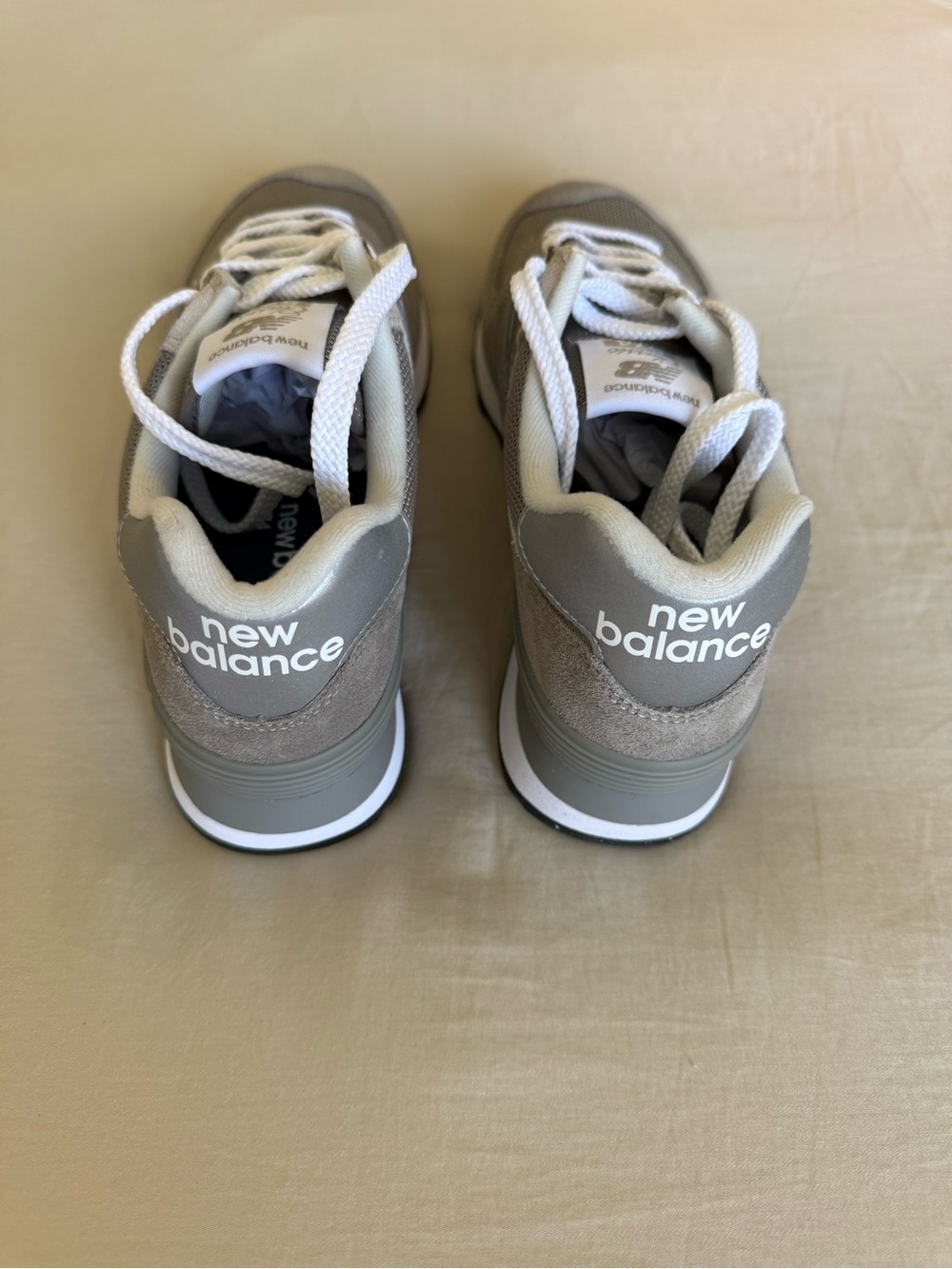 New Balance 574 Classic Gray Suede & Mesh Athletic Sneakers - Picture 3 of 3